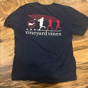 Vineyard Vines Men's Dark Blue Pocket Tee Lacrosse 🥍